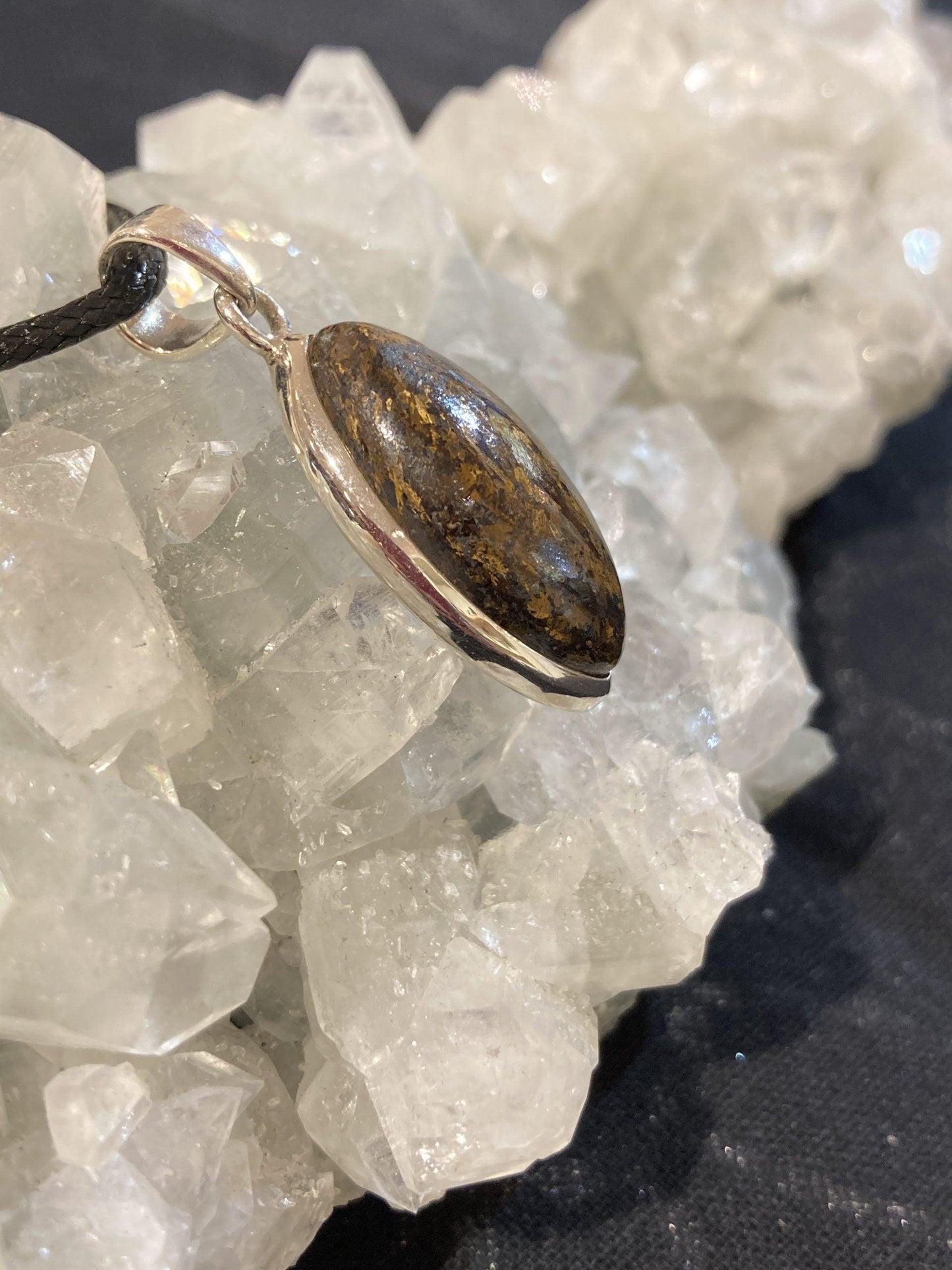 Bronzite Pendant (Silver) - Crystals By Astraea