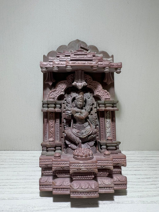 Hand Carved Soft Stone Krishna