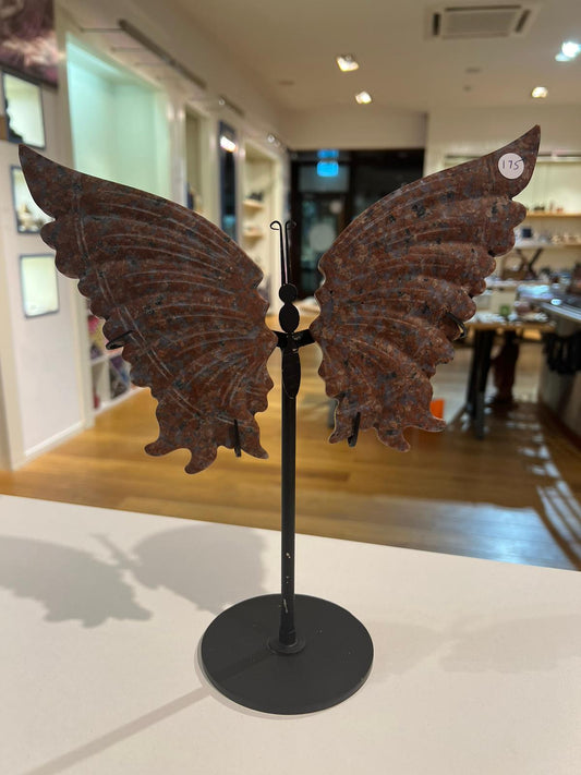 Red Jasper Butterfly Wings ( 970g Inc Stand )