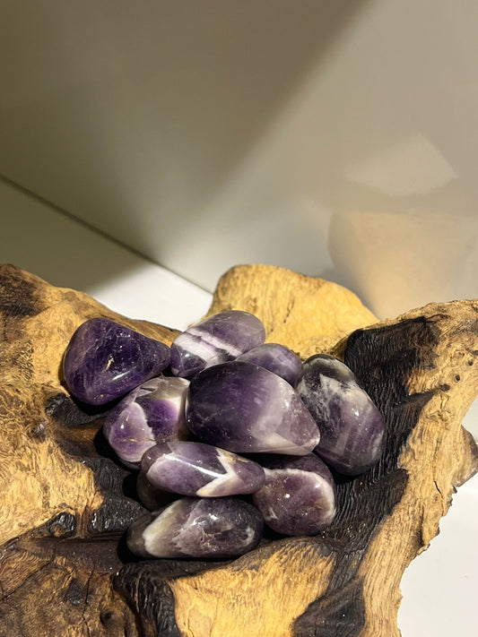 Chevron Amethyst - Tumble Stone
