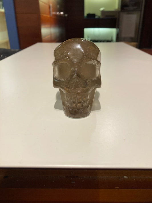 Smoky Quartz Skull ( 310g )