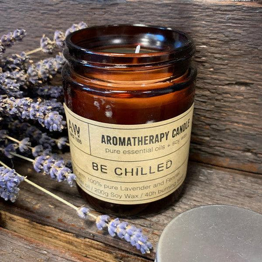 Aromatherapy Candle - Be Chilled - Crystals By Astraea