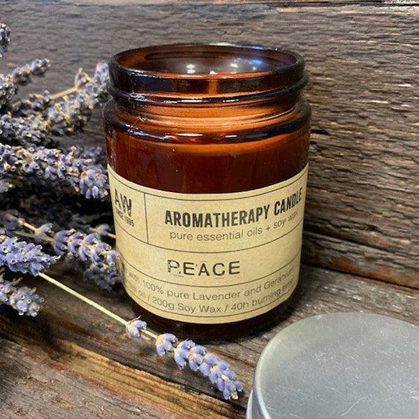 Aromatherapy Candle - Peace - Crystals By Astraea