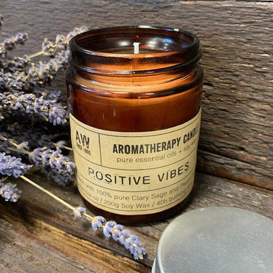 Aromatherapy Candle - Positive Vibes - Crystals By Astraea