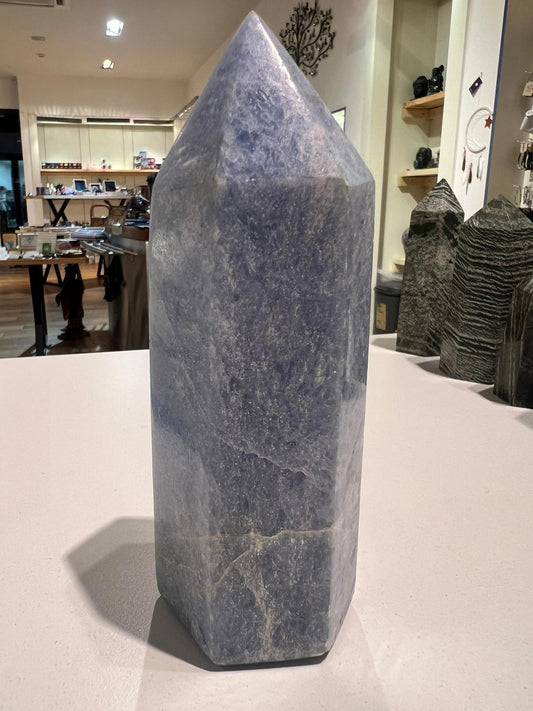 Blue Calcite Tower ( 876g ) - Crystals By Astraea