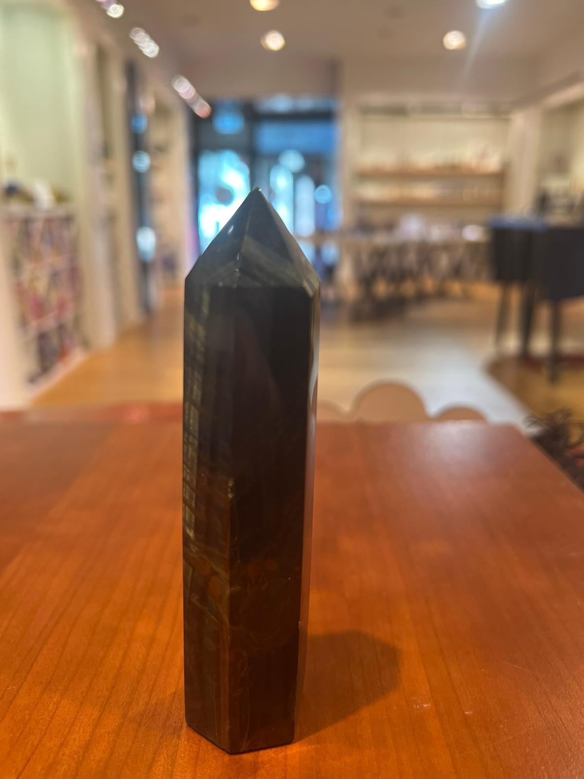 Blue Tigers Eye Tower ( 141g ) - Crystals By Astraea