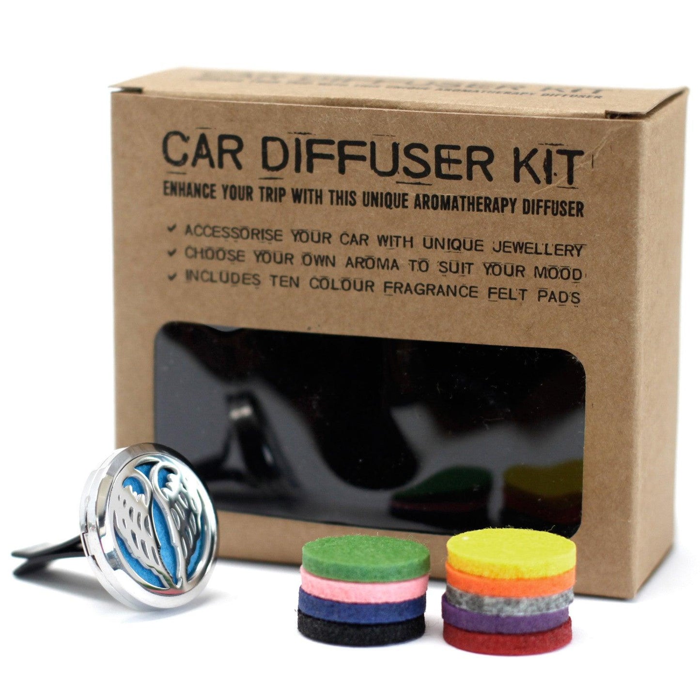 Car Diffuser Kit - Angel Wings - 30mm - Crystals By Astraea