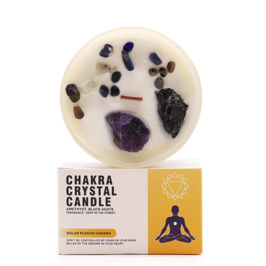 Chakra Crystal Candle - Solar Plexus Chakra - Crystals By Astraea