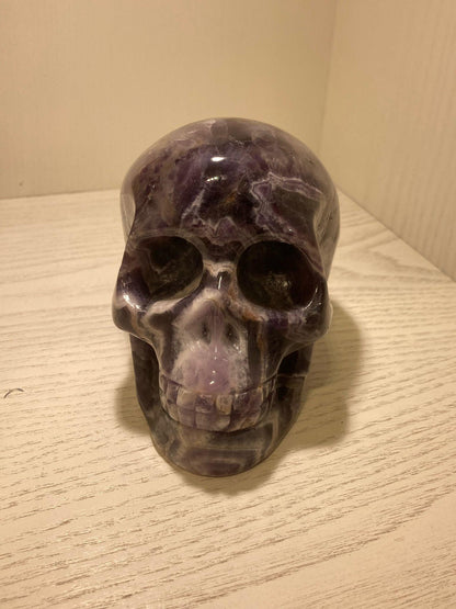 Chevron Amethyst Skull ( 970g ) - Crystals By Astraea