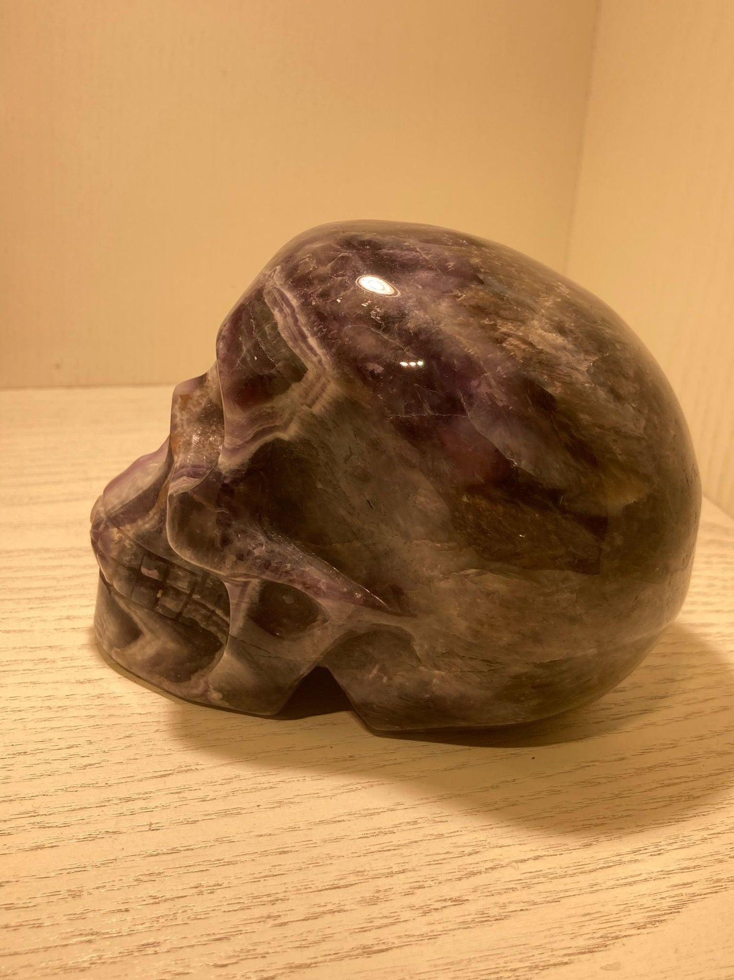 Chevron Amethyst Skull ( 970g ) - Crystals By Astraea