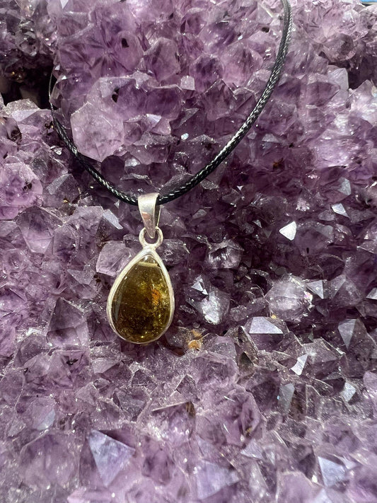 Green Tourmaline Pendant - Crystals By Astraea