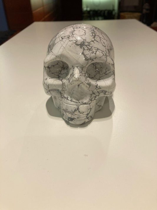 Howlite Skull ( 665g ) - Crystals By Astraea