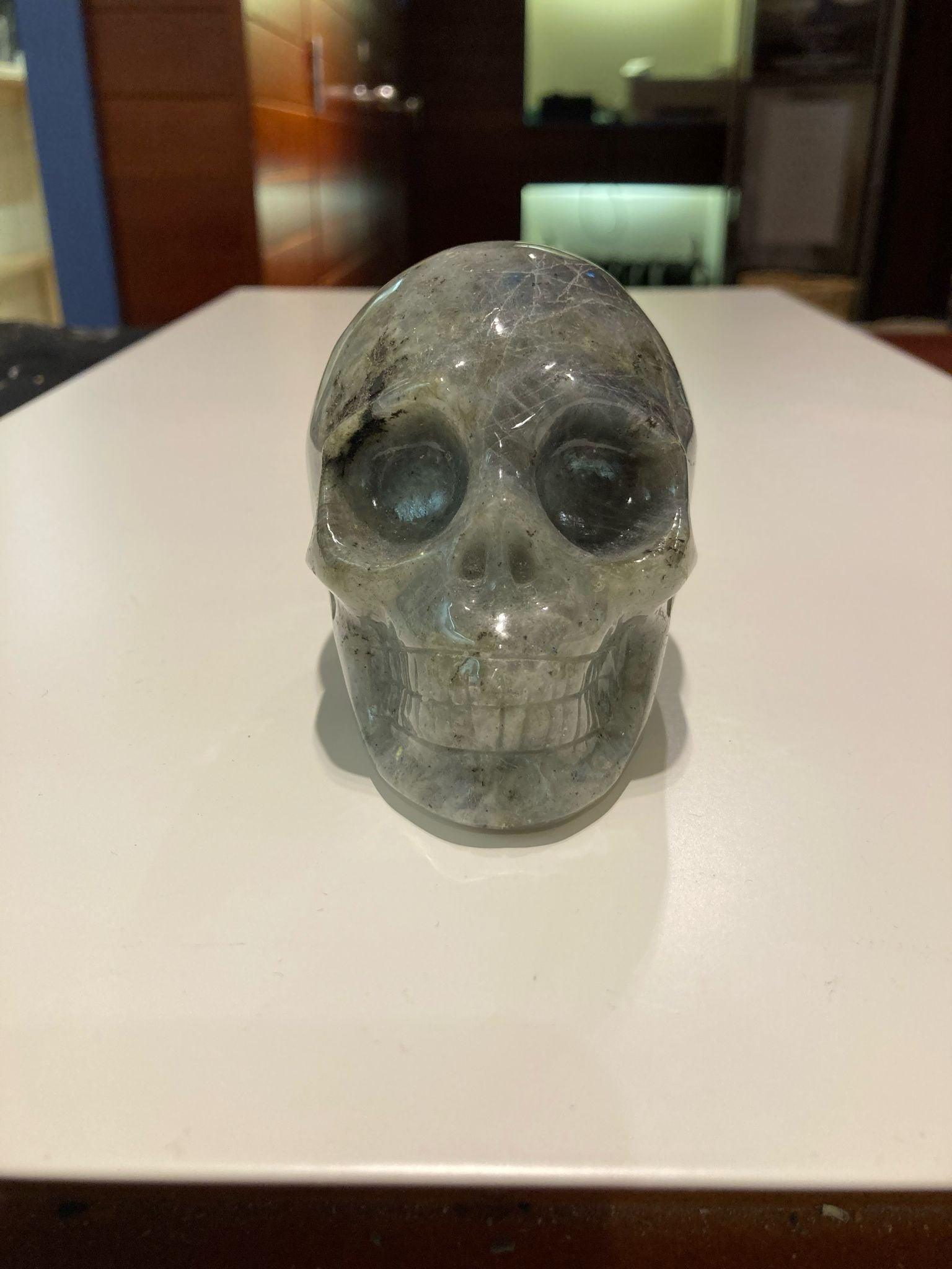 Labradorite Skull ( 560g ) - Crystals By Astraea