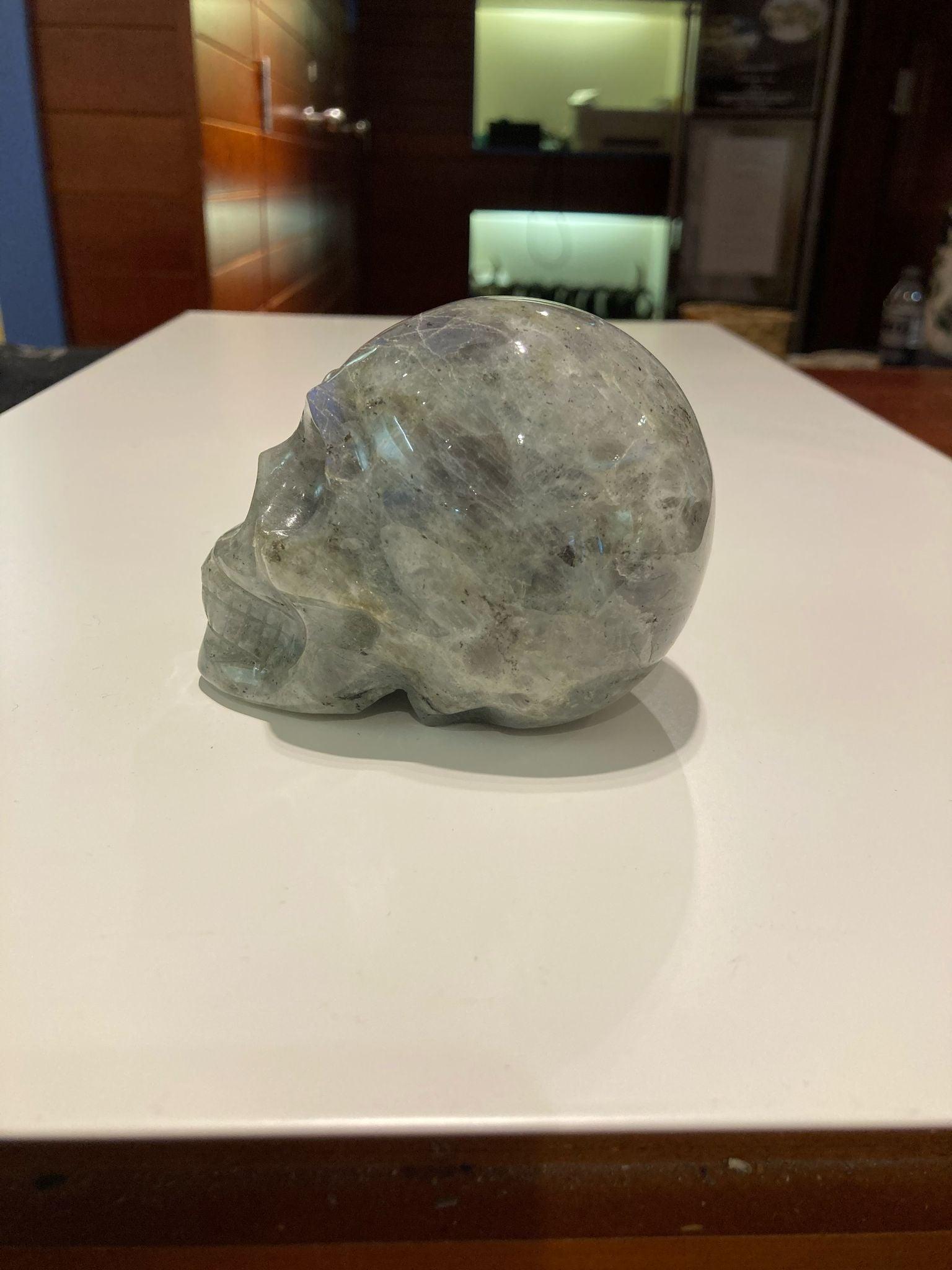 Labradorite Skull ( 560g ) - Crystals By Astraea