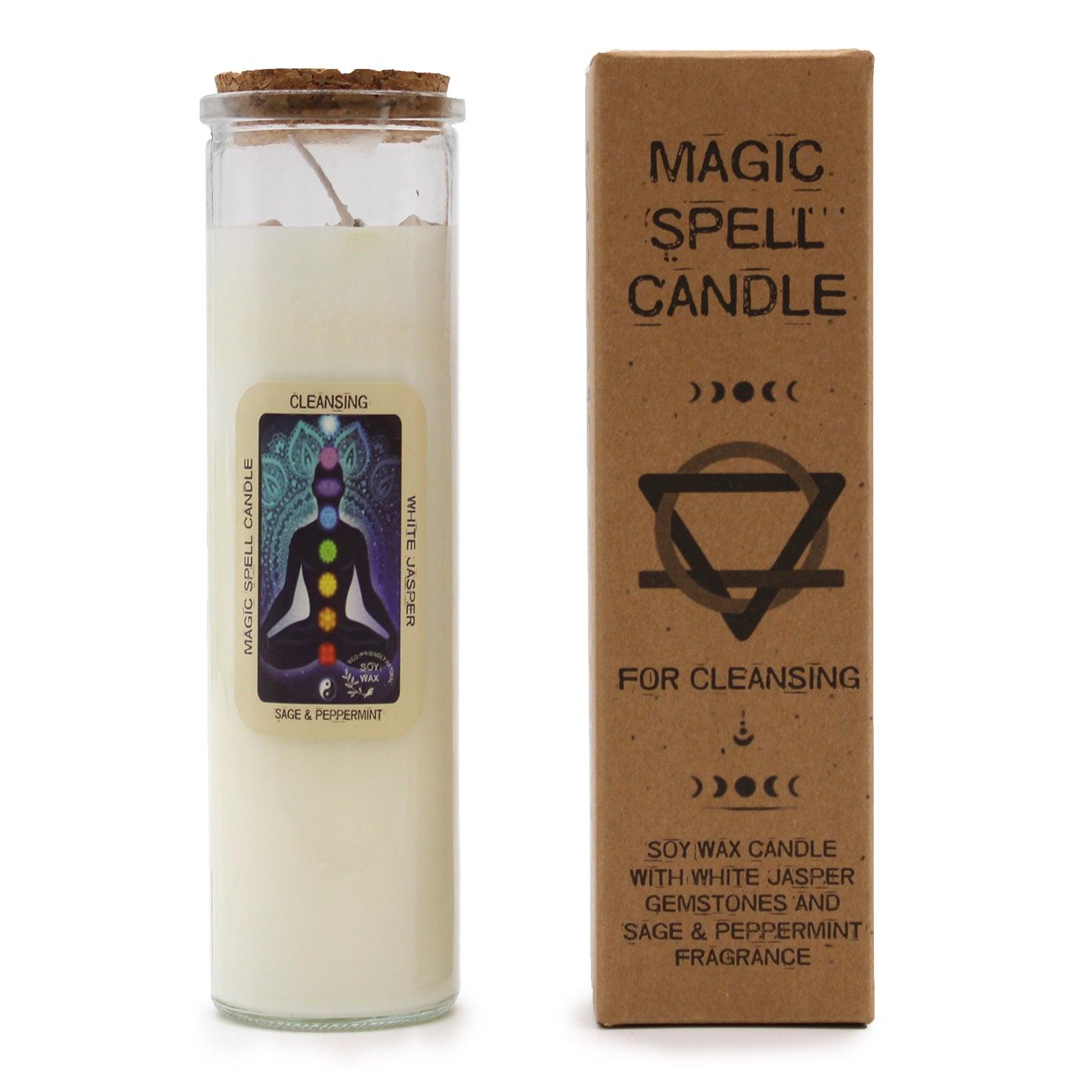 Magic Spell Candle - Cleansing - Crystals By Astraea