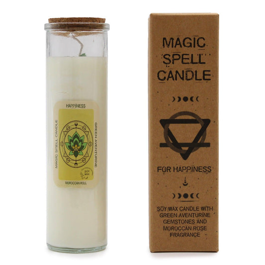 Magic Spell Candle - Happiness - Crystals By Astraea