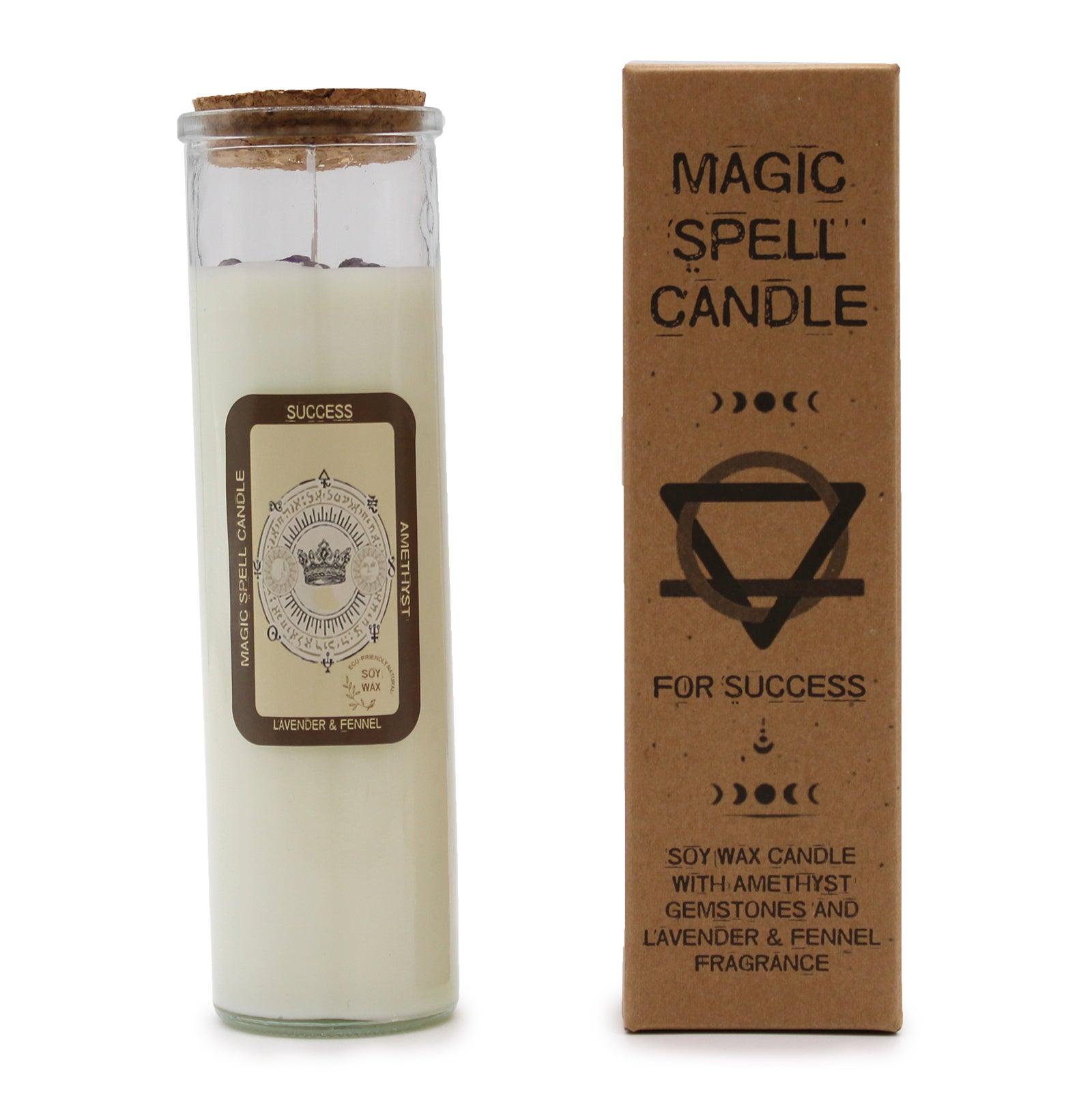 Magic Spell Candle - Success - Crystals By Astraea