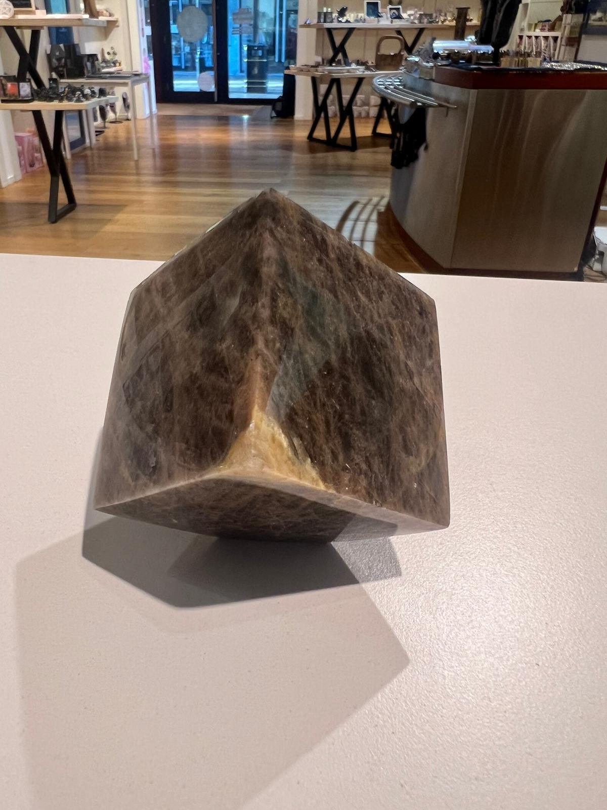 Moonstone Cube ( 428g ) - Crystals By Astraea
