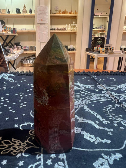 Ocean Jasper Tower ( 370g ) - Crystals By Astraea