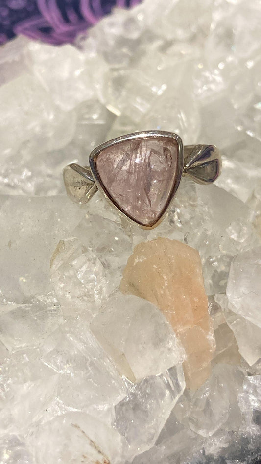 Pink Tourmaline Ring ( Size Q ) - Crystals By Astraea