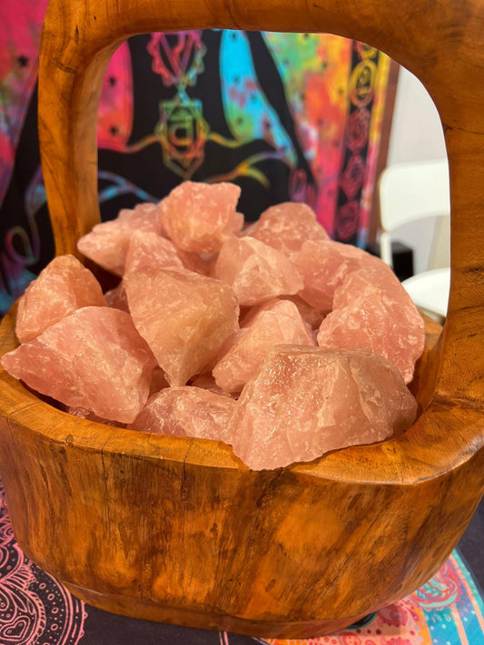 Raw Rose Quartz Chunks - Crystals By Astraea