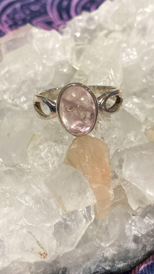 Rose Quartz Ring ( Size Q ) - Crystals By Astraea