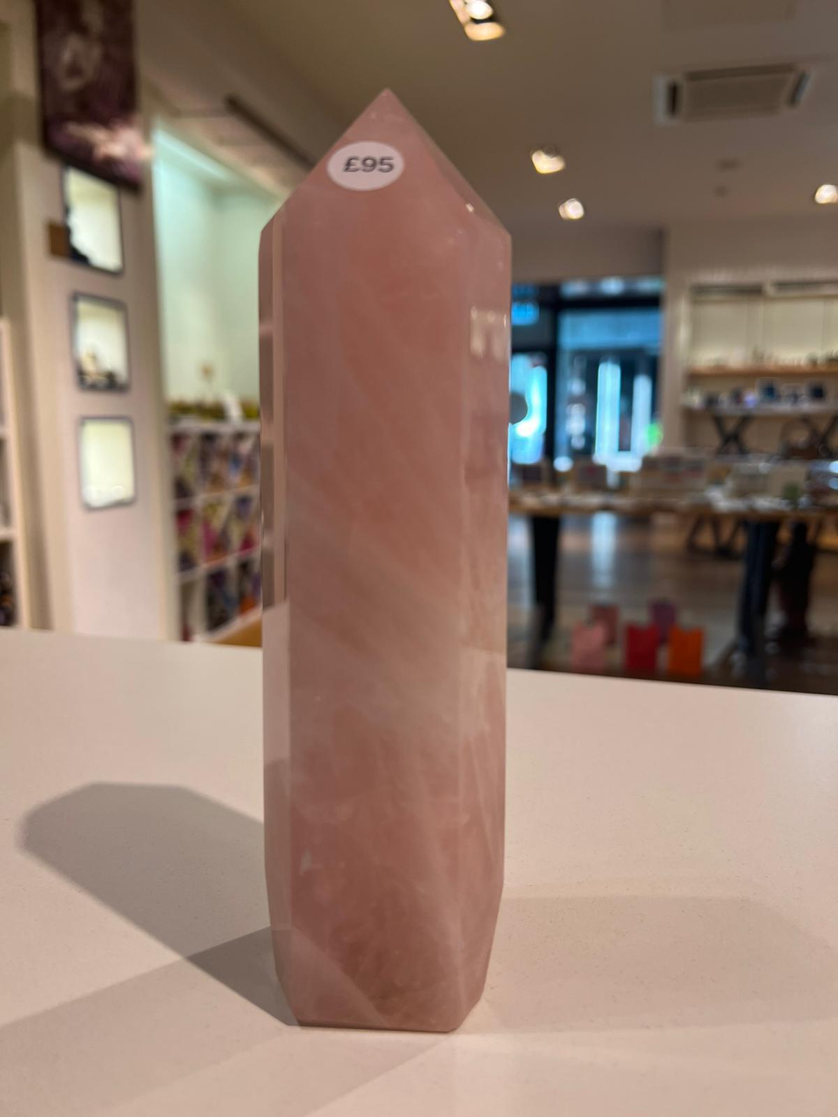 Rose Quartz Tower ( 686g ) - Crystals By Astraea