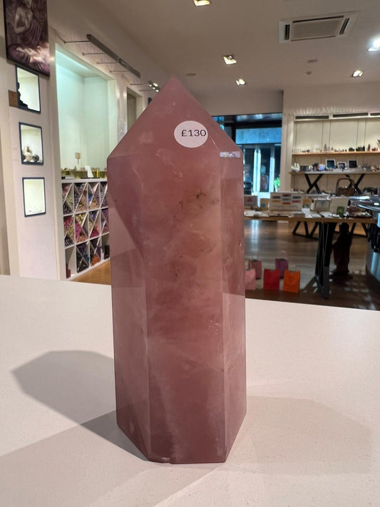 Rose Quartz Tower ( 929g ) - Crystals By Astraea