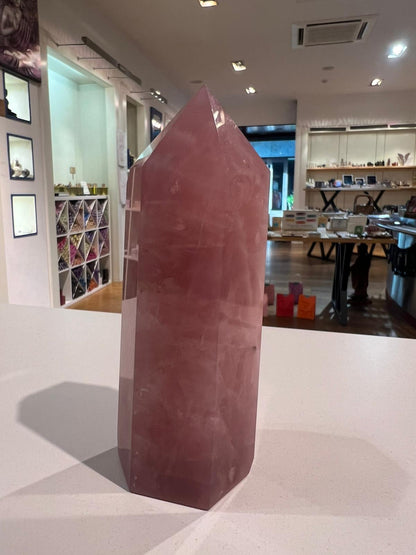 Rose Quartz Tower ( 929g ) - Crystals By Astraea