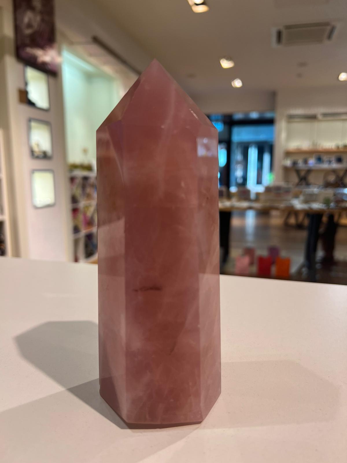 Rose Quartz Tower ( 929g ) - Crystals By Astraea