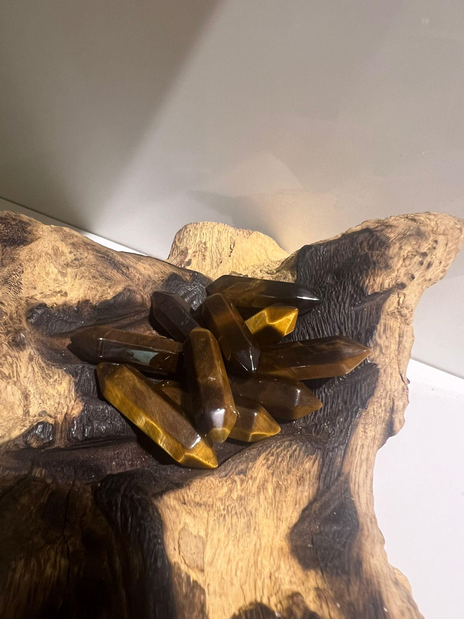 Tigers Eye 2cm DT Points - Tumble Stones - Crystals By Astraea