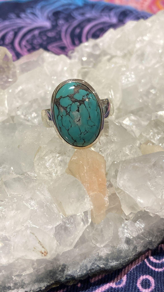 Turquoise Ring ( Size P ) - Crystals By Astraea