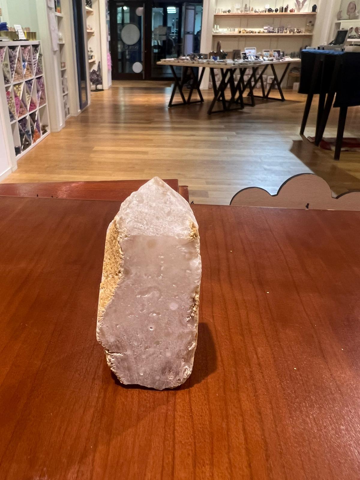 White Druzy Agate Tower ( 118g ) - Crystals By Astraea