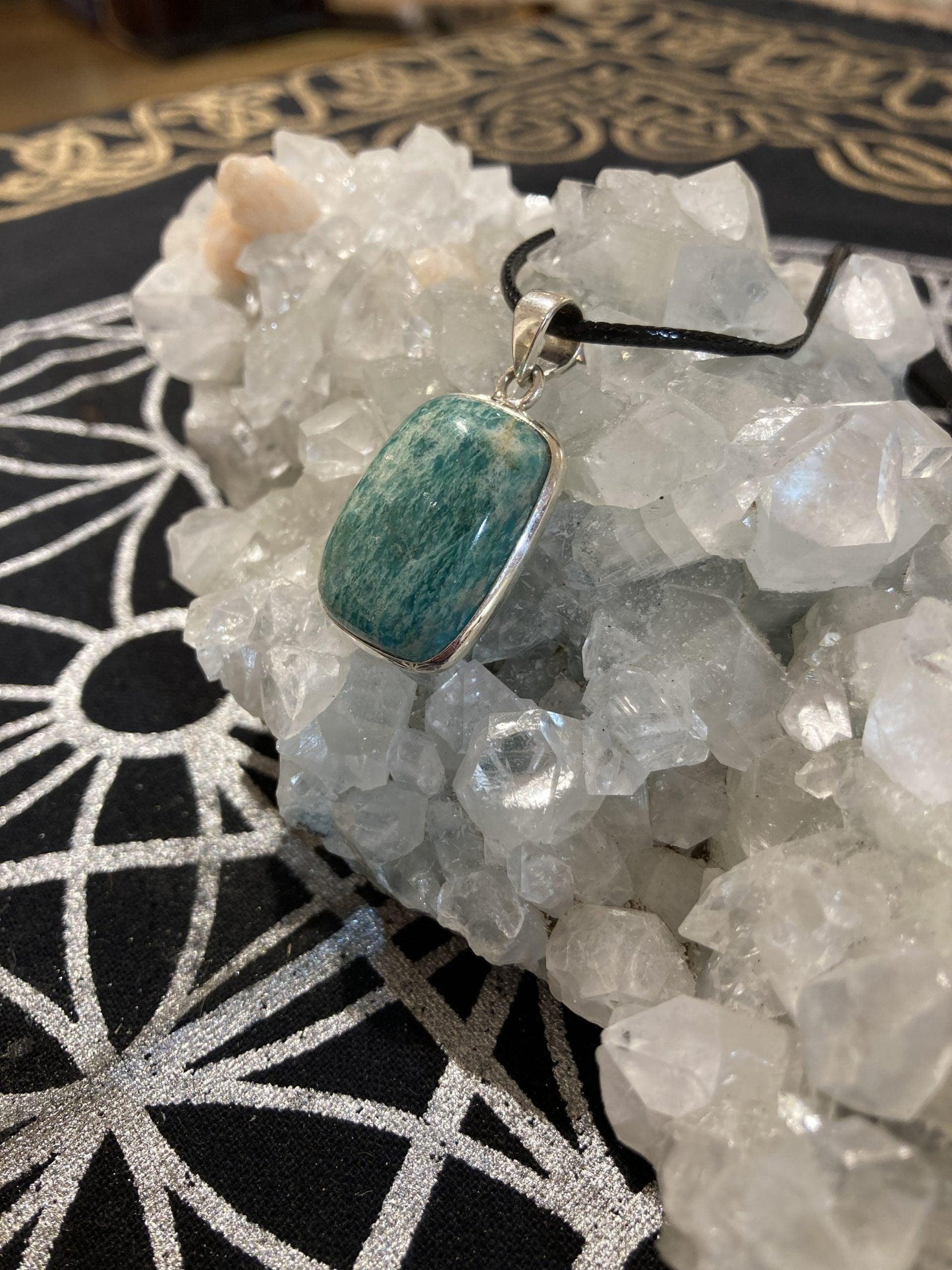 Amazonite Pendant (Silver) - Crystals By Astraea