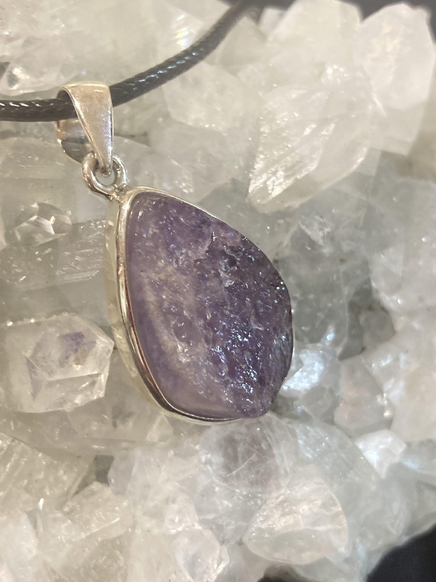 Amethyst Raw Pendant (Silver ) - Crystals By Astraea