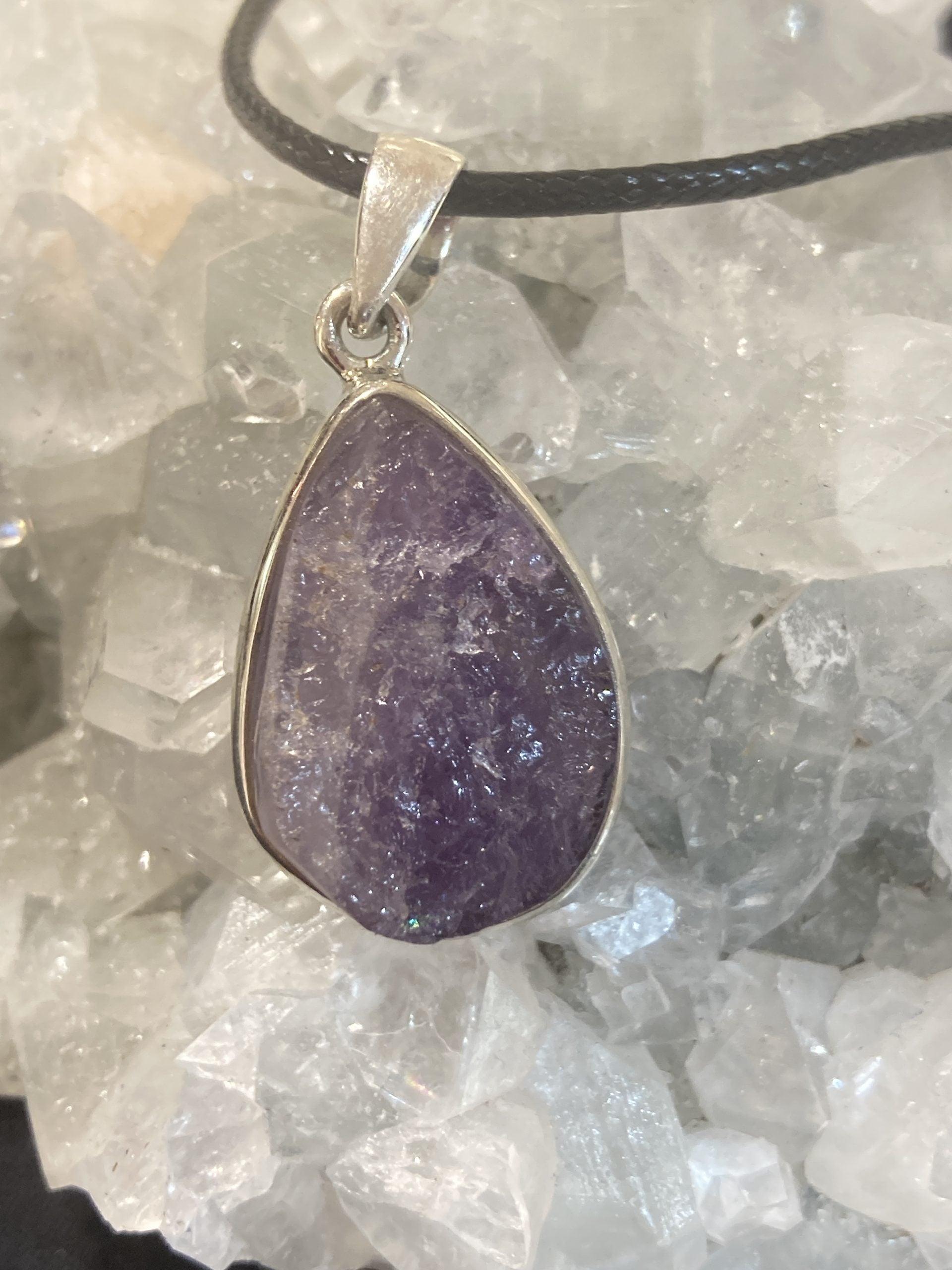 Amethyst Raw Pendant (Silver ) - Crystals By Astraea