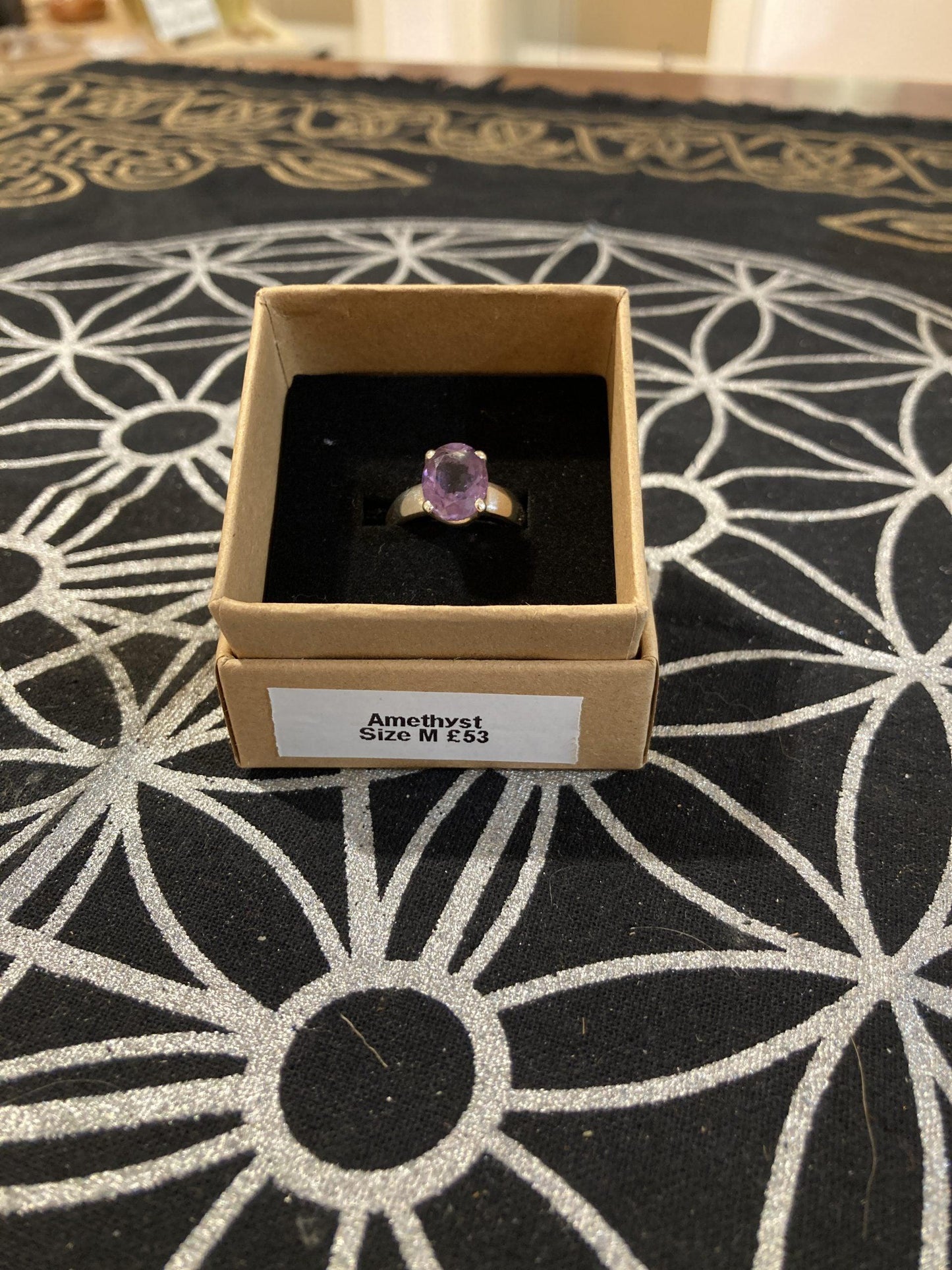 Amethyst Ring (Silver ) (Size M) - Crystals By Astraea