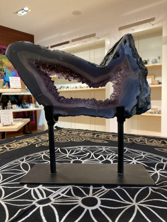 Amethyst Wave & Stand ( 1700g ) - Crystals By Astraea