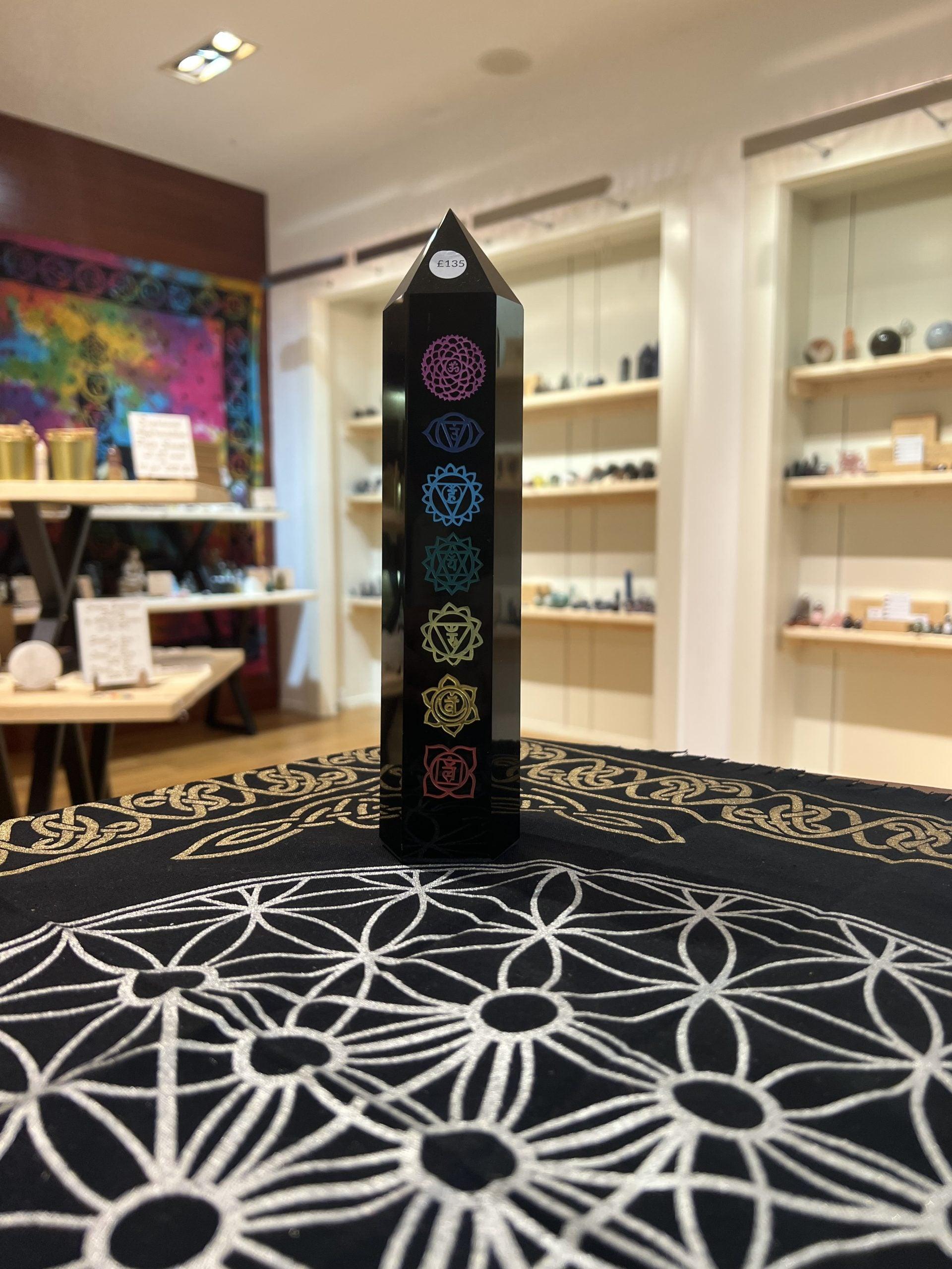 Black Obsidian Tower ( Chakra 962g ) - Crystals By Astraea