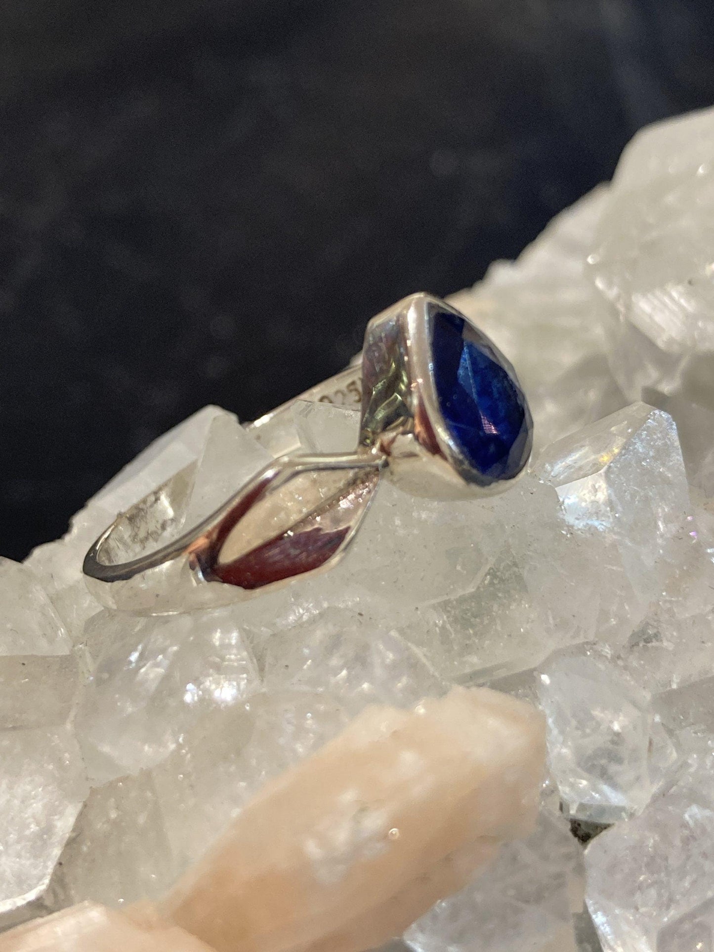 Blue Kyanite Ring (Size R) (Silver) - Crystals By Astraea