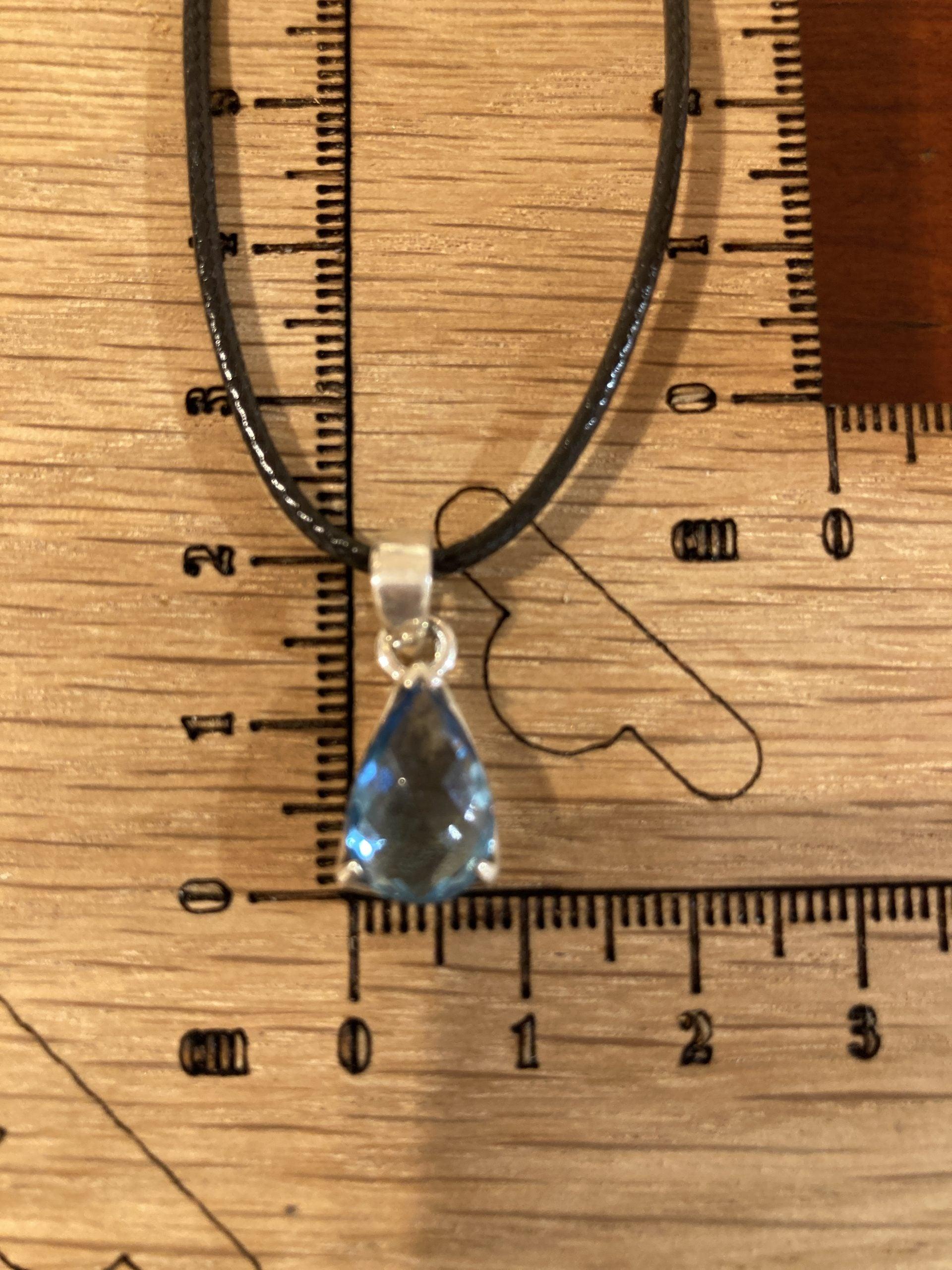 Blue Topaz Pendant (Silver) - Crystals By Astraea