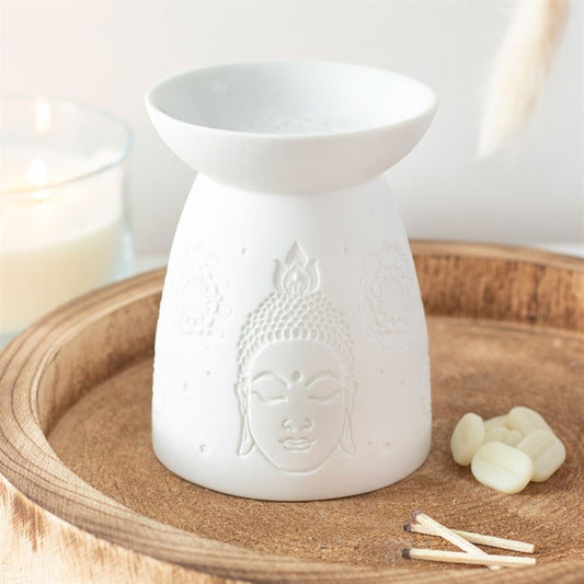 White Ceramic Buddha Oil Burner