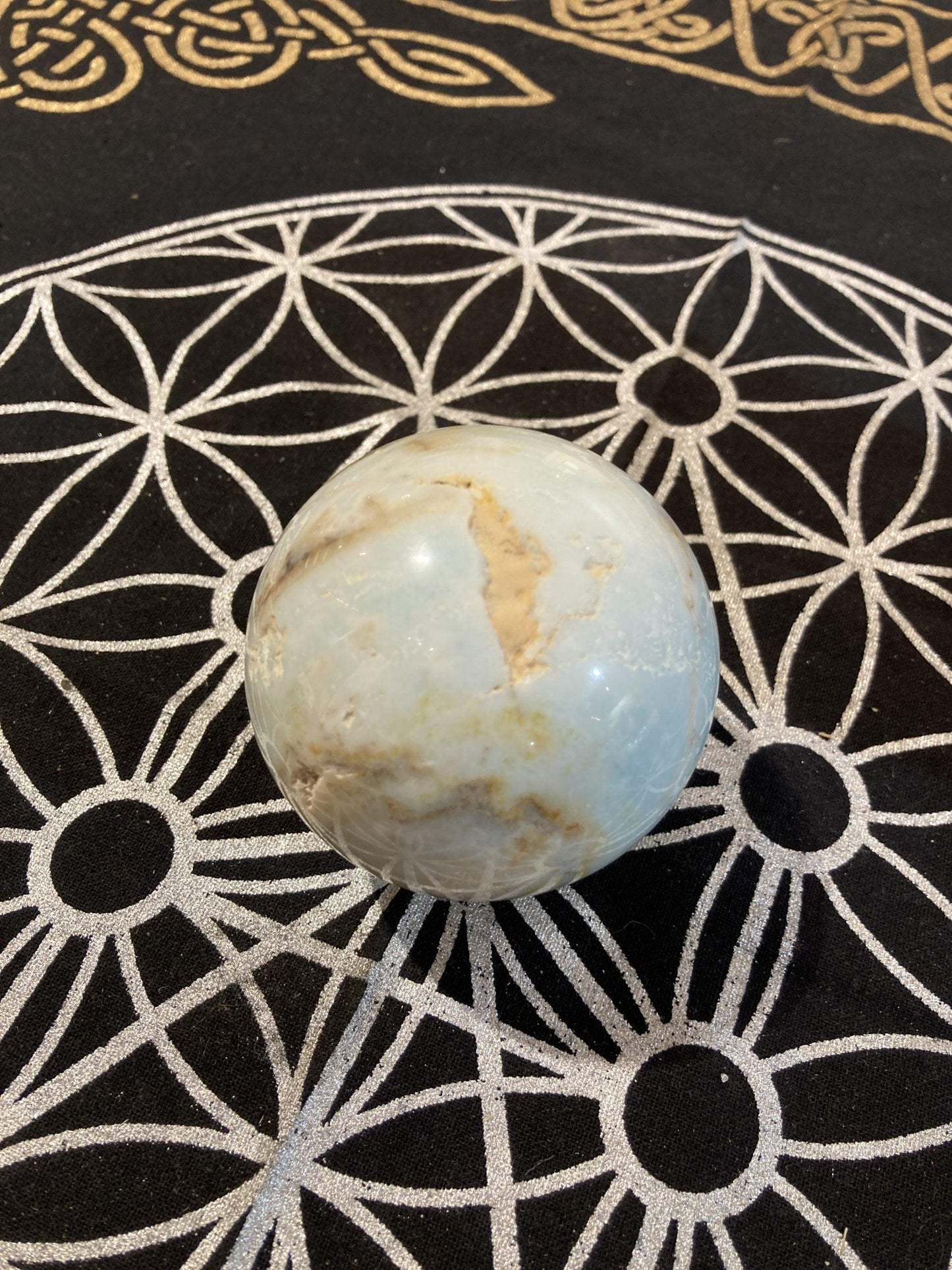 Caribbean Calcite Sphere (375g) - Crystals By Astraea