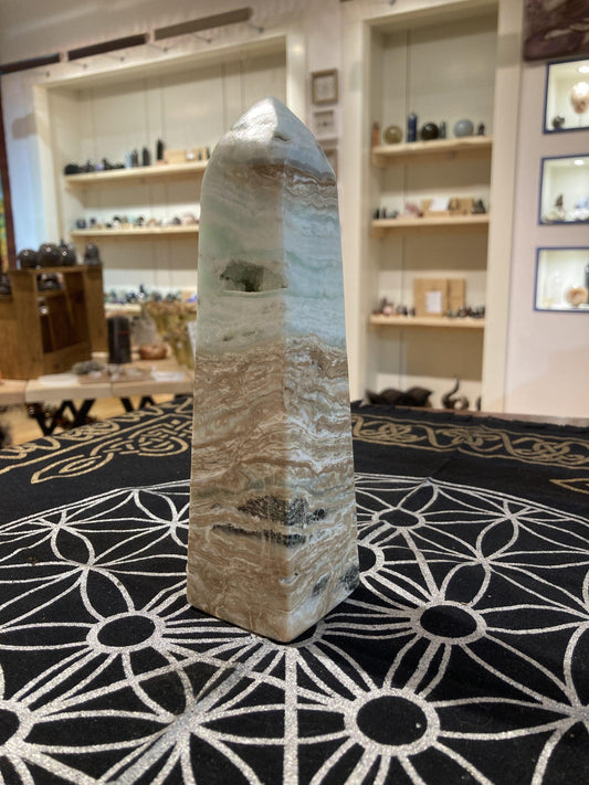 Caribbean Calcite Tower (725g) - Crystals By Astraea