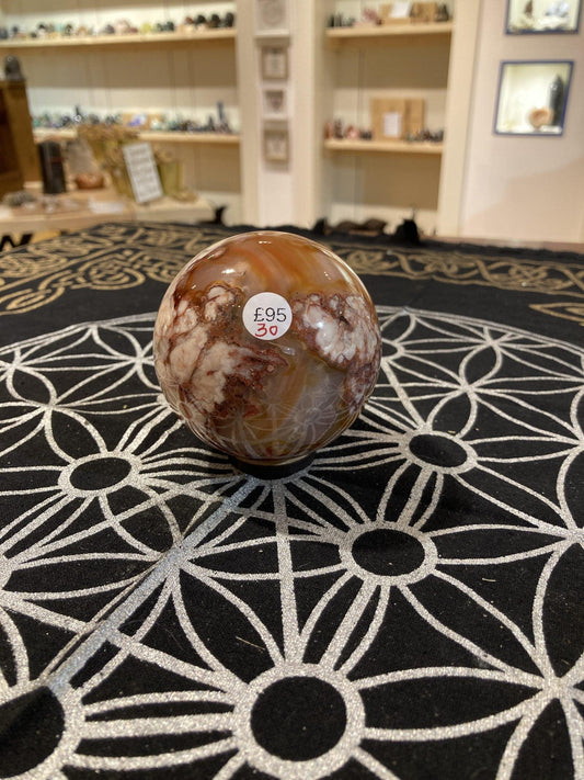 Carnelian Sphere (470g) - Crystals By Astraea