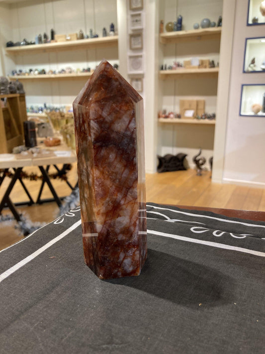 Fire Quartz Tower (485g) - Crystals By Astraea