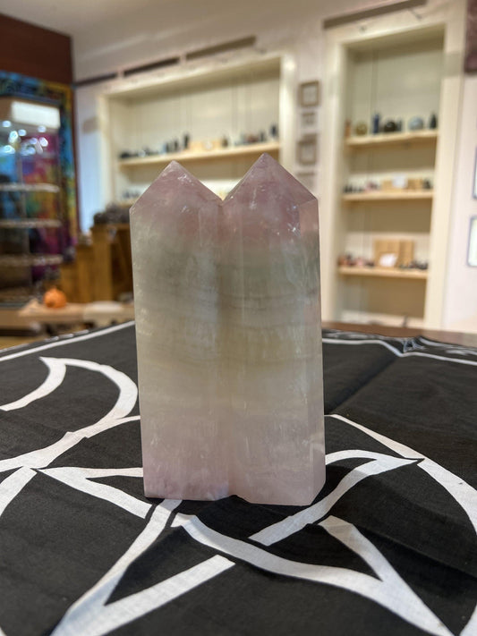 Flourite Twin Tower (1.1kg) - Crystals By Astraea