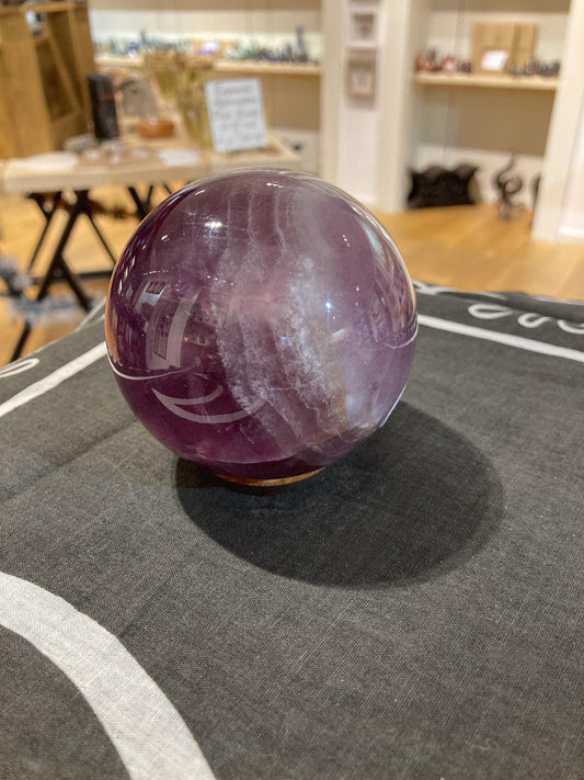 Fluorite Sphere ( Purple ) (465g) - Crystals By Astraea