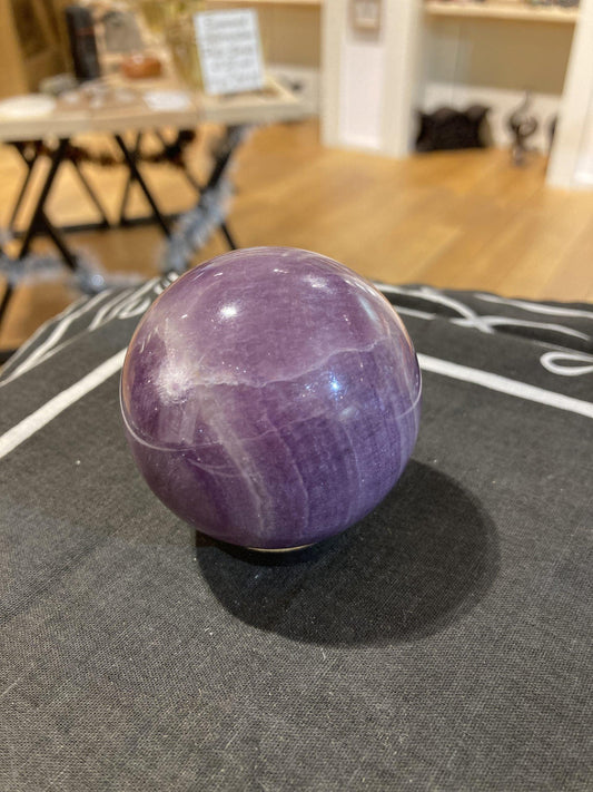 Fluorite Sphere ( Purple Silky ) (285g) - Crystals By Astraea