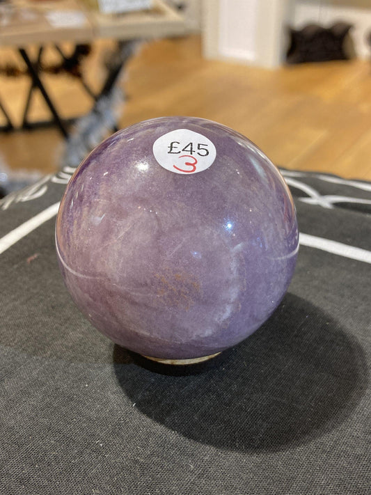 Fluorite Sphere ( Purple Silky ) (315g) - Crystals By Astraea